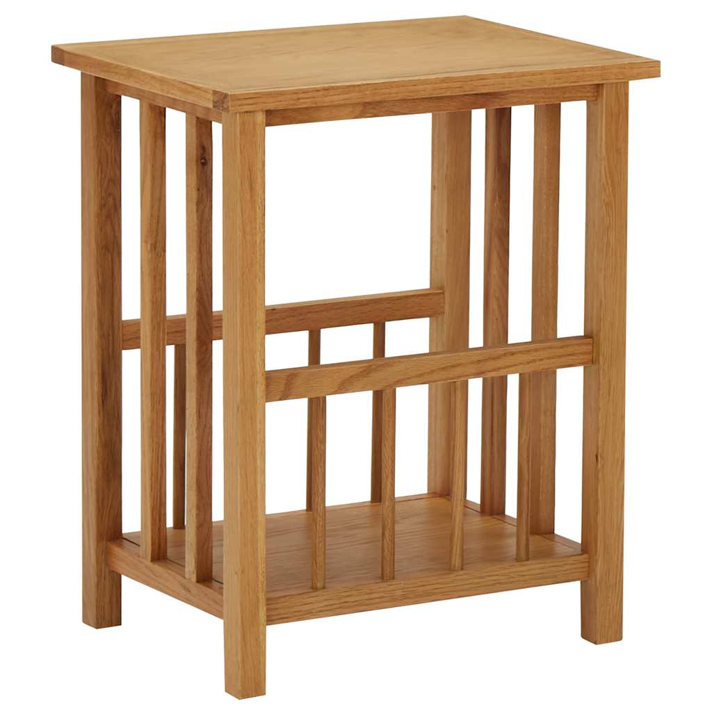 289183 vidaXL Magazine Table 45x35x55 cm Solid Oak Wood