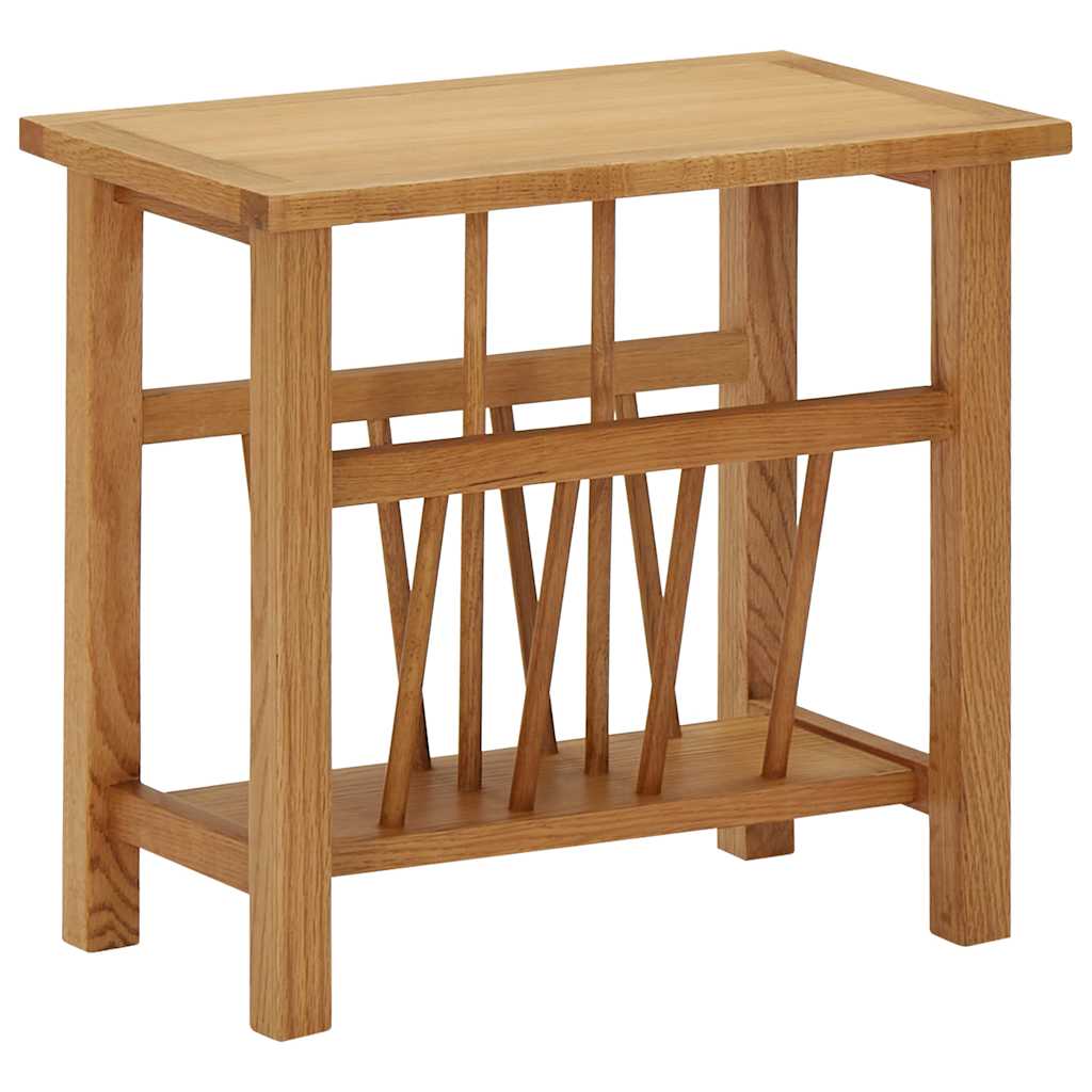 289184 vidaXL Magazine Table 45x27x42 cm Solid Oak Wood