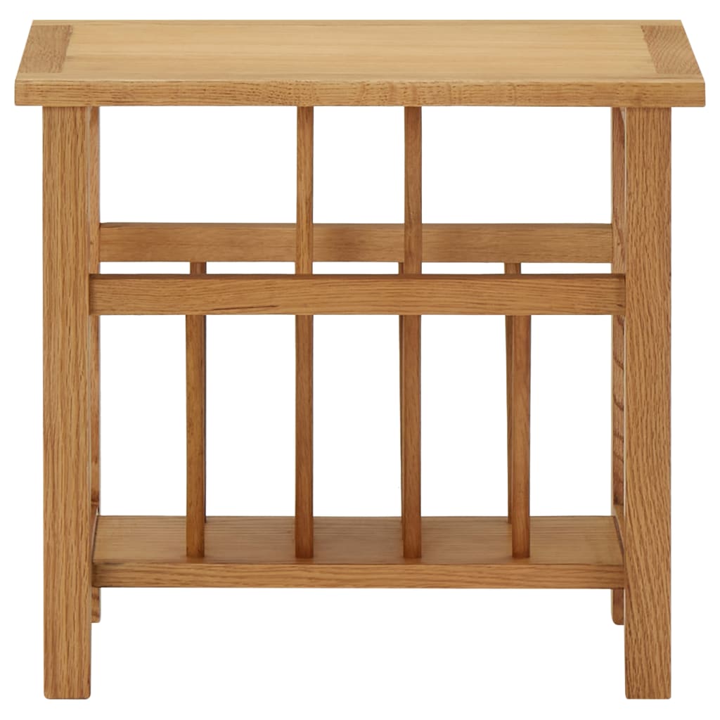 289184 vidaXL Magazine Table 45x27x42 cm Solid Oak Wood