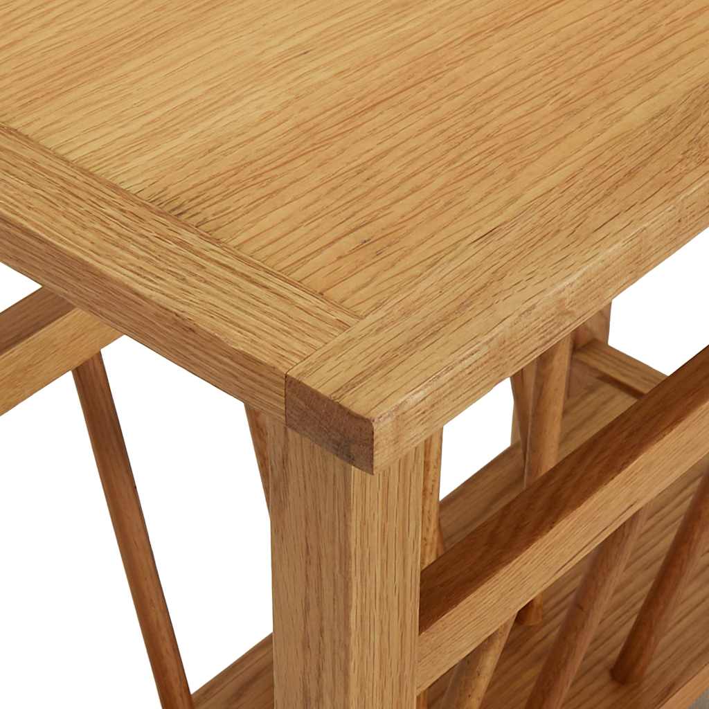 289184 vidaXL Magazine Table 45x27x42 cm Solid Oak Wood