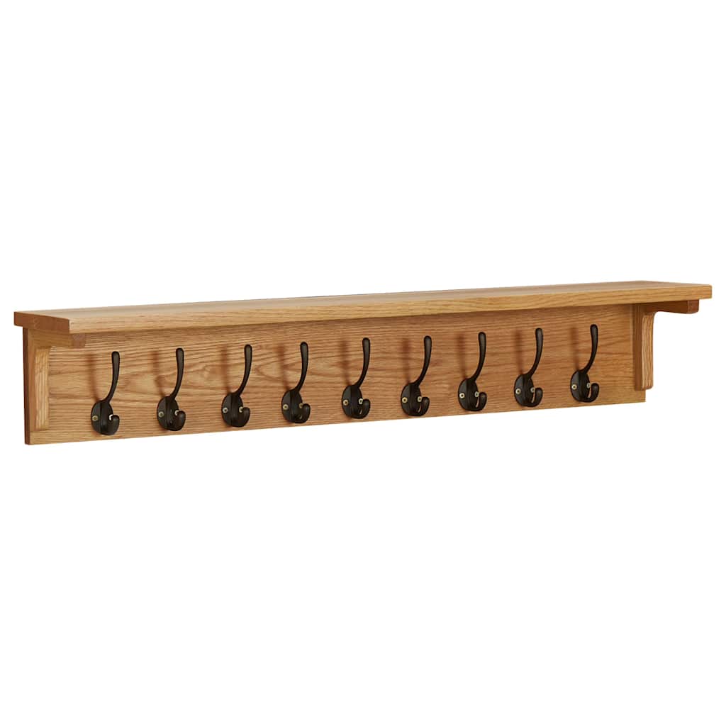 289192 vidaXL Coat Rack 90x16x16 cm Solid Oak Wood