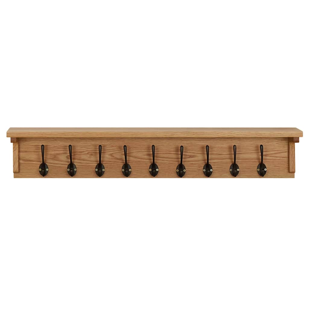 289192 vidaXL Coat Rack 90x16x16 cm Solid Oak Wood