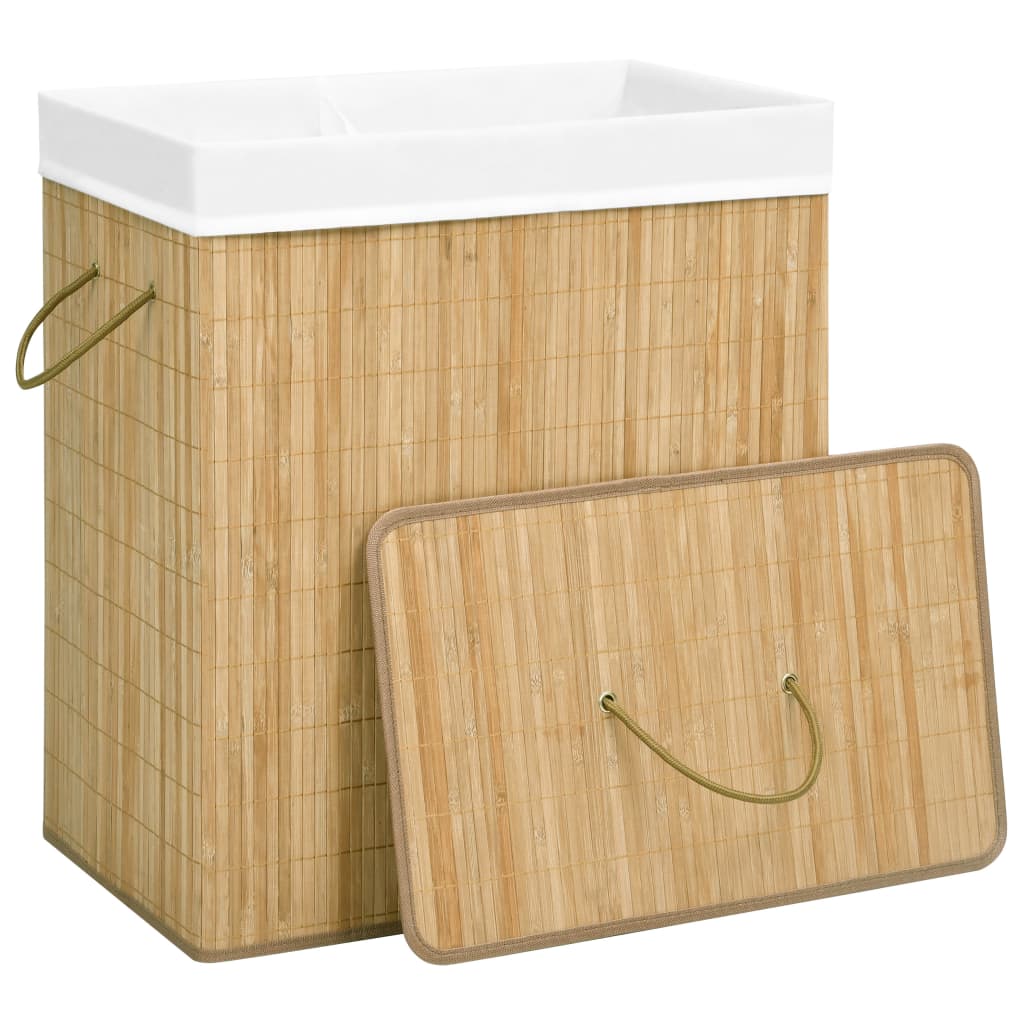 vidaXL Bamboo Laundry Basket 100 L