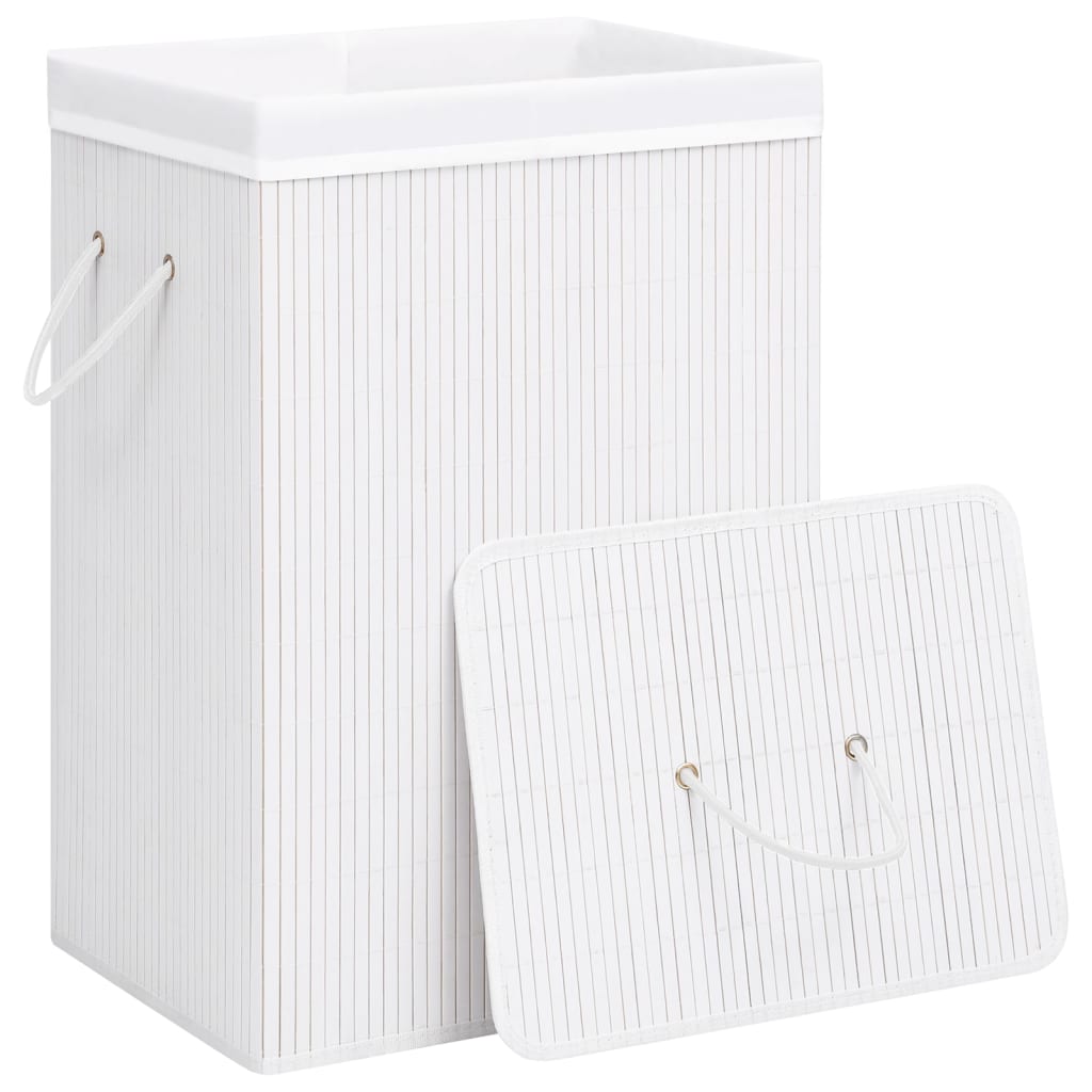 Bamboo Laundry Basket White
