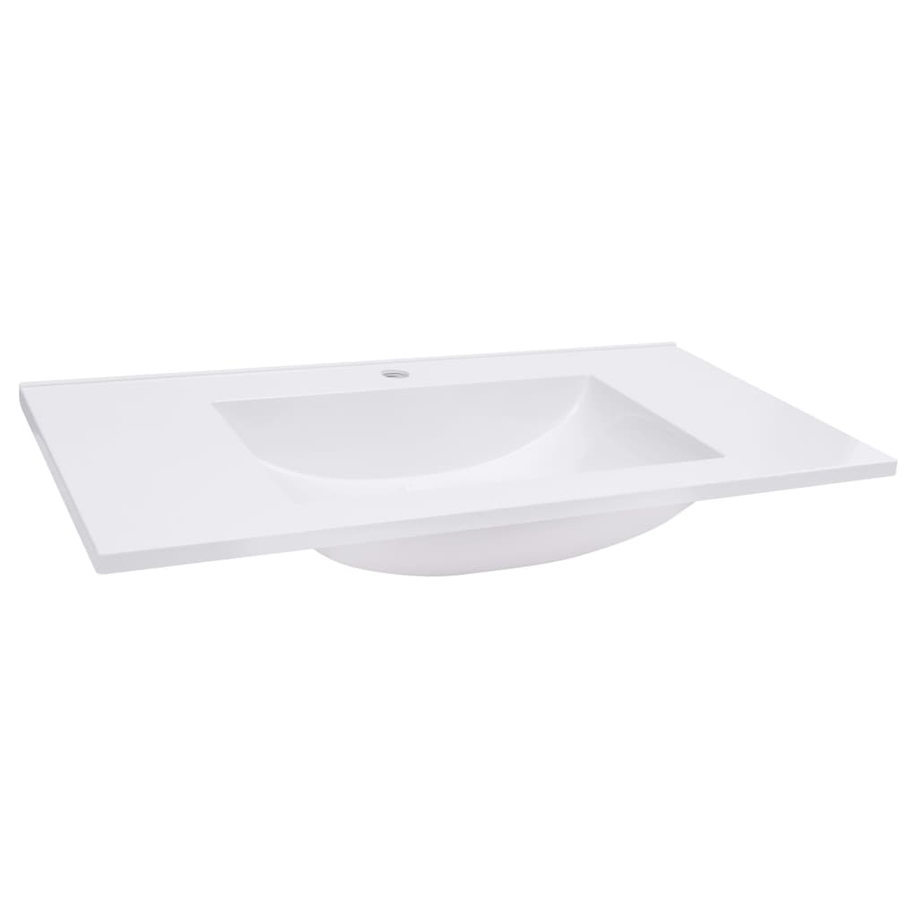 vidaXL Built-in Wash Basin 750x460x130 mm SMC White