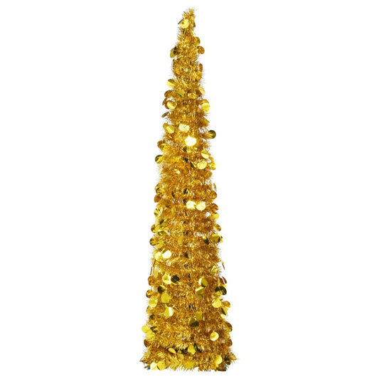 vidaXL Pop-up Artificial Christmas Tree Gold 150 cm PET