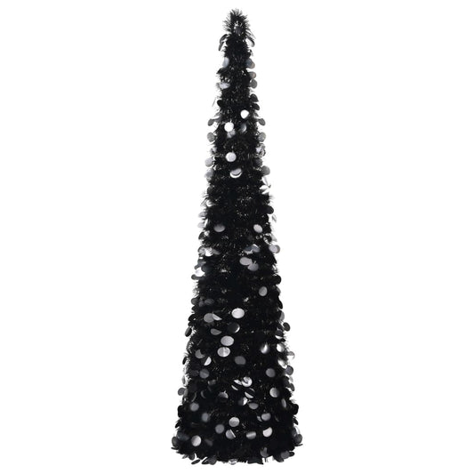 vidaXL Pop-up Artificial Christmas Tree Black 150 cm PET