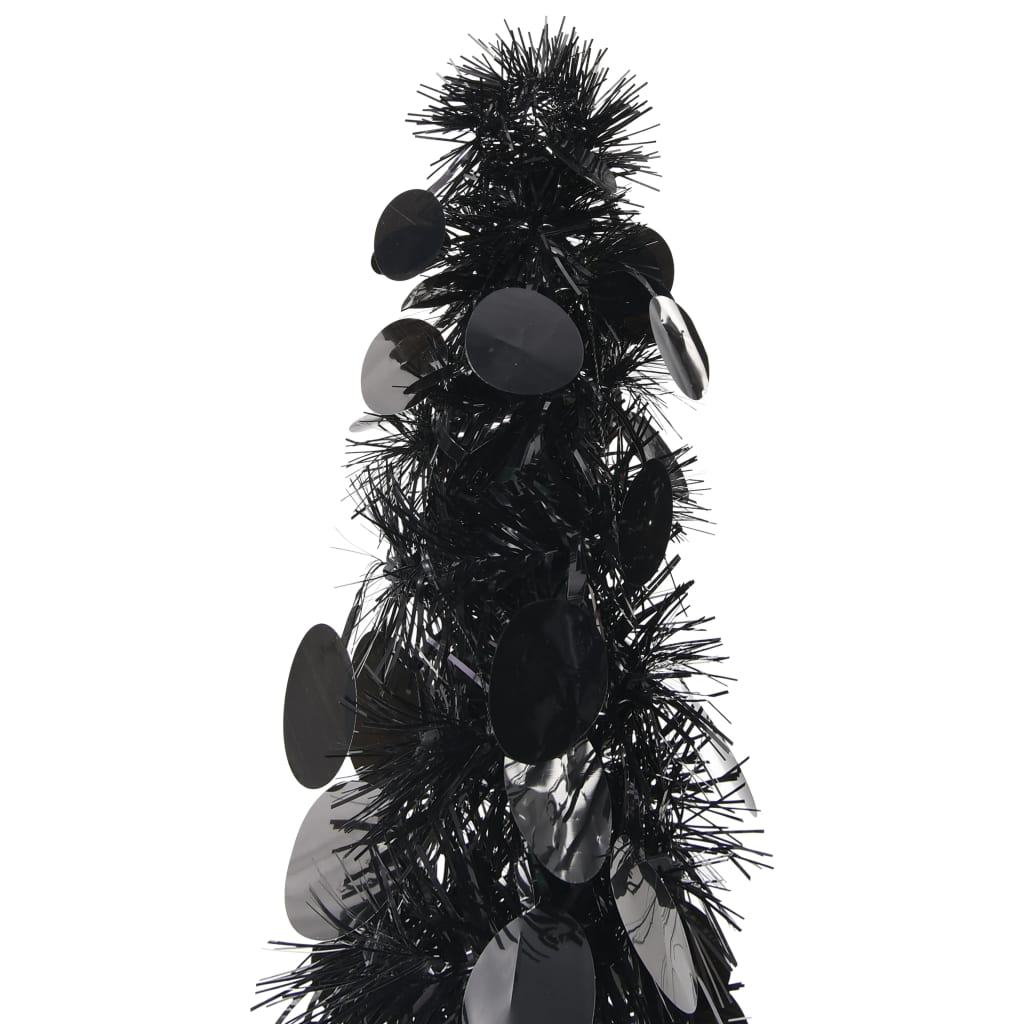 vidaXL Pop-up Artificial Christmas Tree Black 180 cm PET