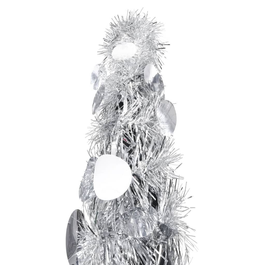 vidaXL Pop-up Artificial Christmas Tree Silver 180 cm PET