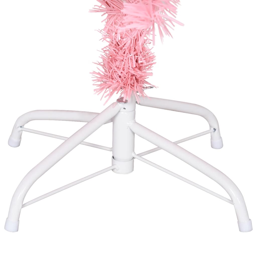 vidaXL Artificial Christmas Tree with Stand Pink 150 cm PVC