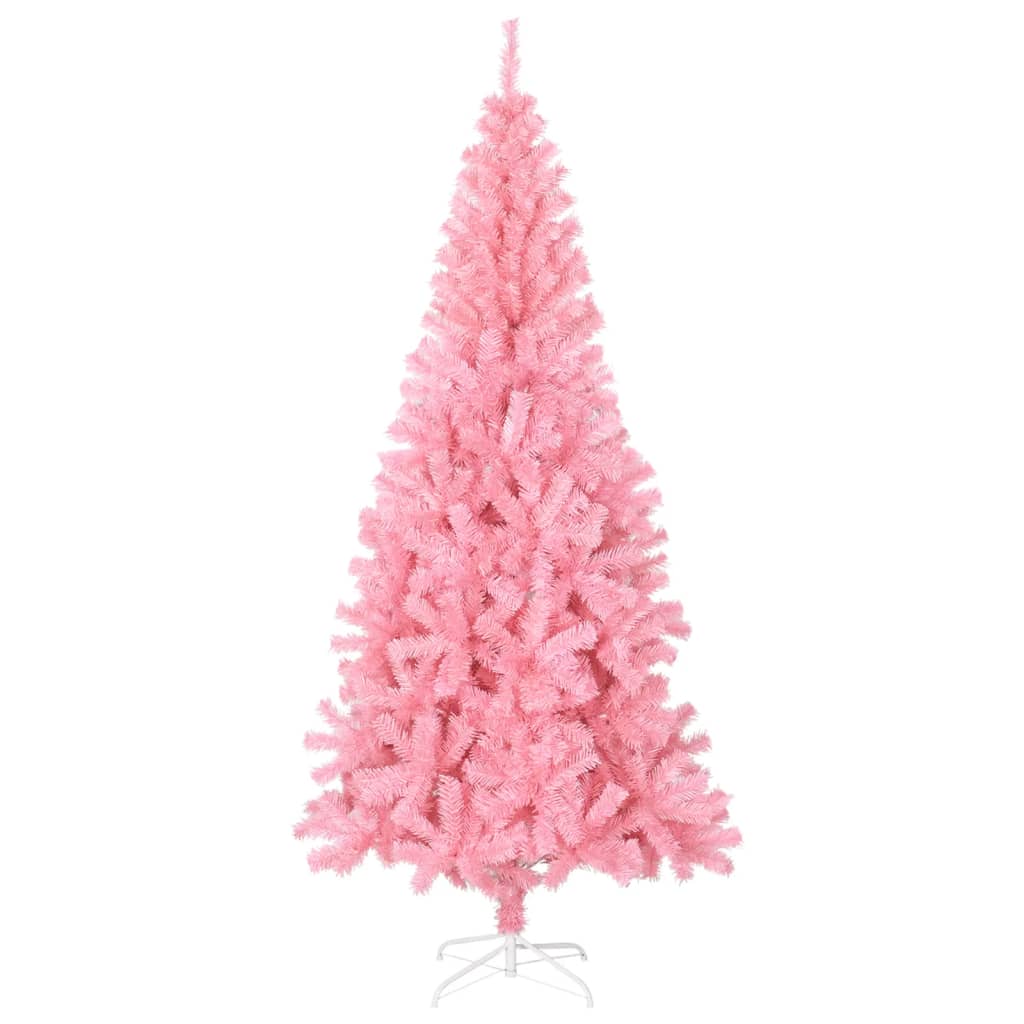 vidaXL Artificial Christmas Tree with Stand Pink 180 cm PVC