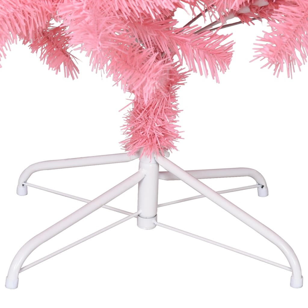 vidaXL Artificial Christmas Tree with Stand Pink 180 cm PVC