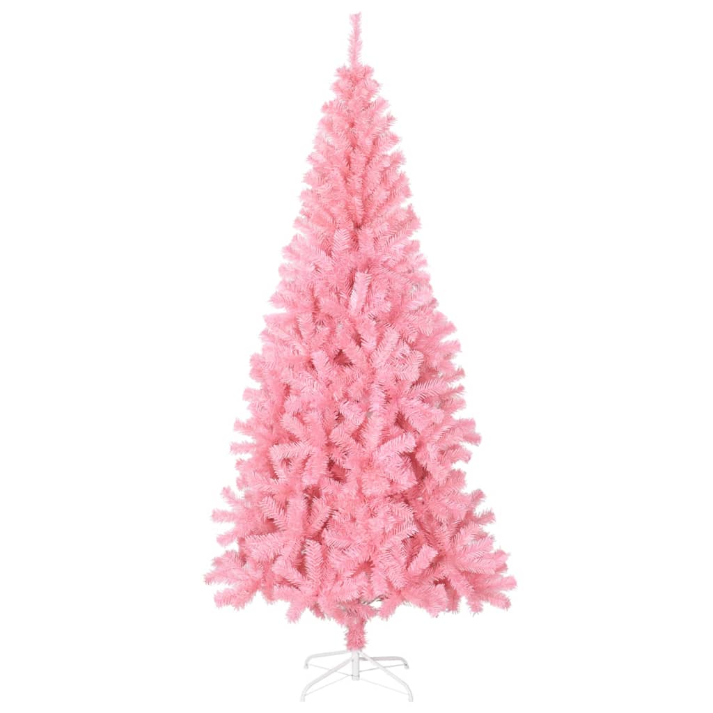 vidaXL Artificial Christmas Tree with Stand Pink 210 cm PVC