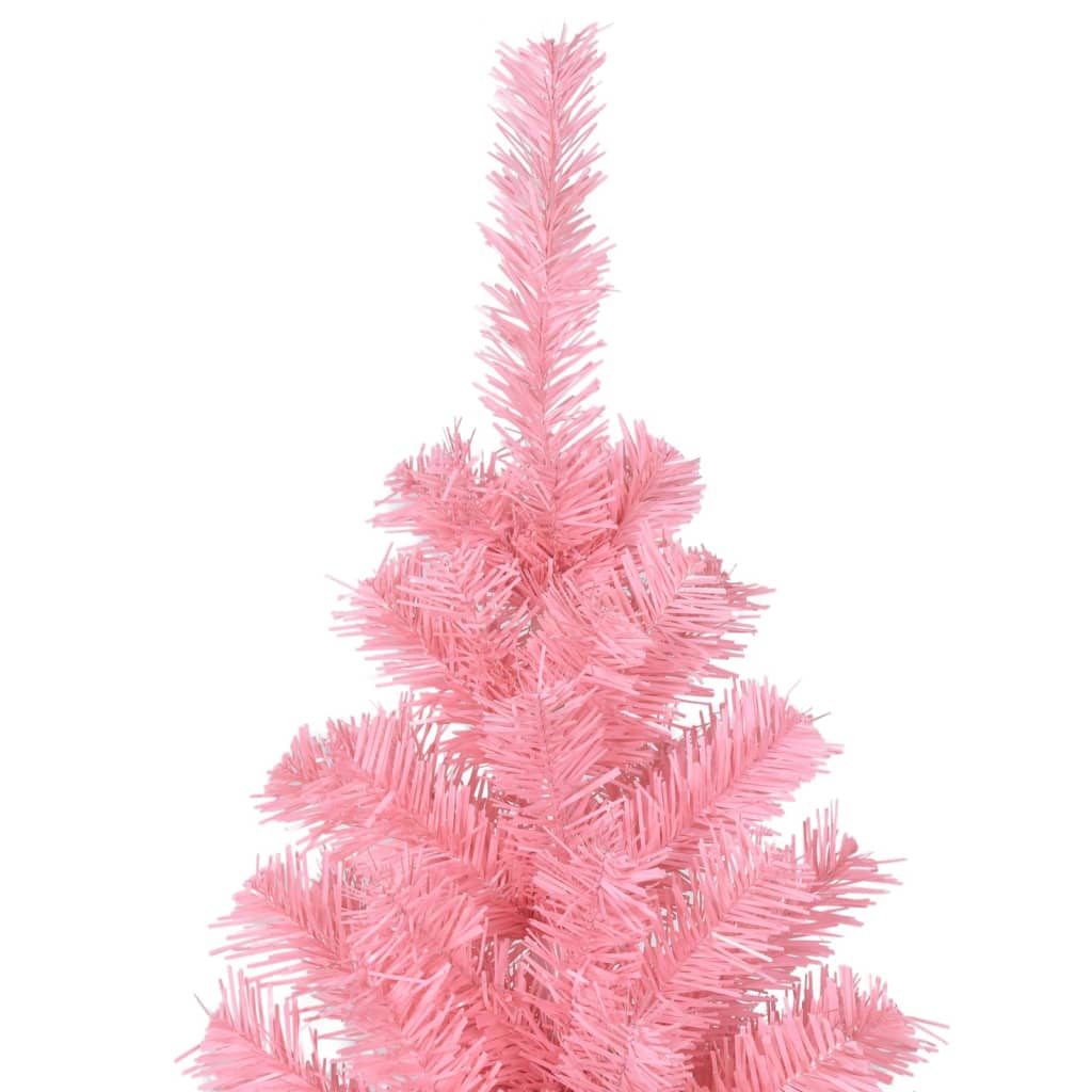 vidaXL Artificial Christmas Tree with Stand Pink 210 cm PVC