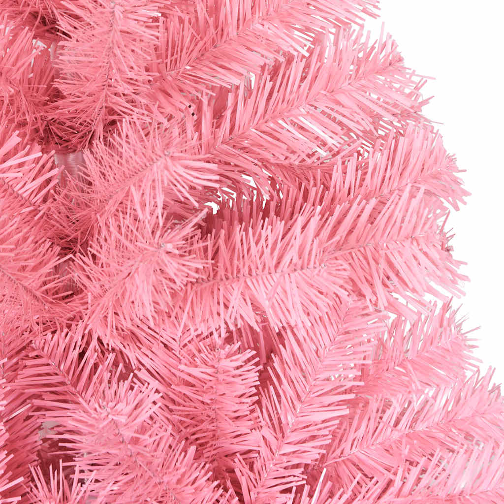 vidaXL Artificial Christmas Tree with Stand Pink 210 cm PVC