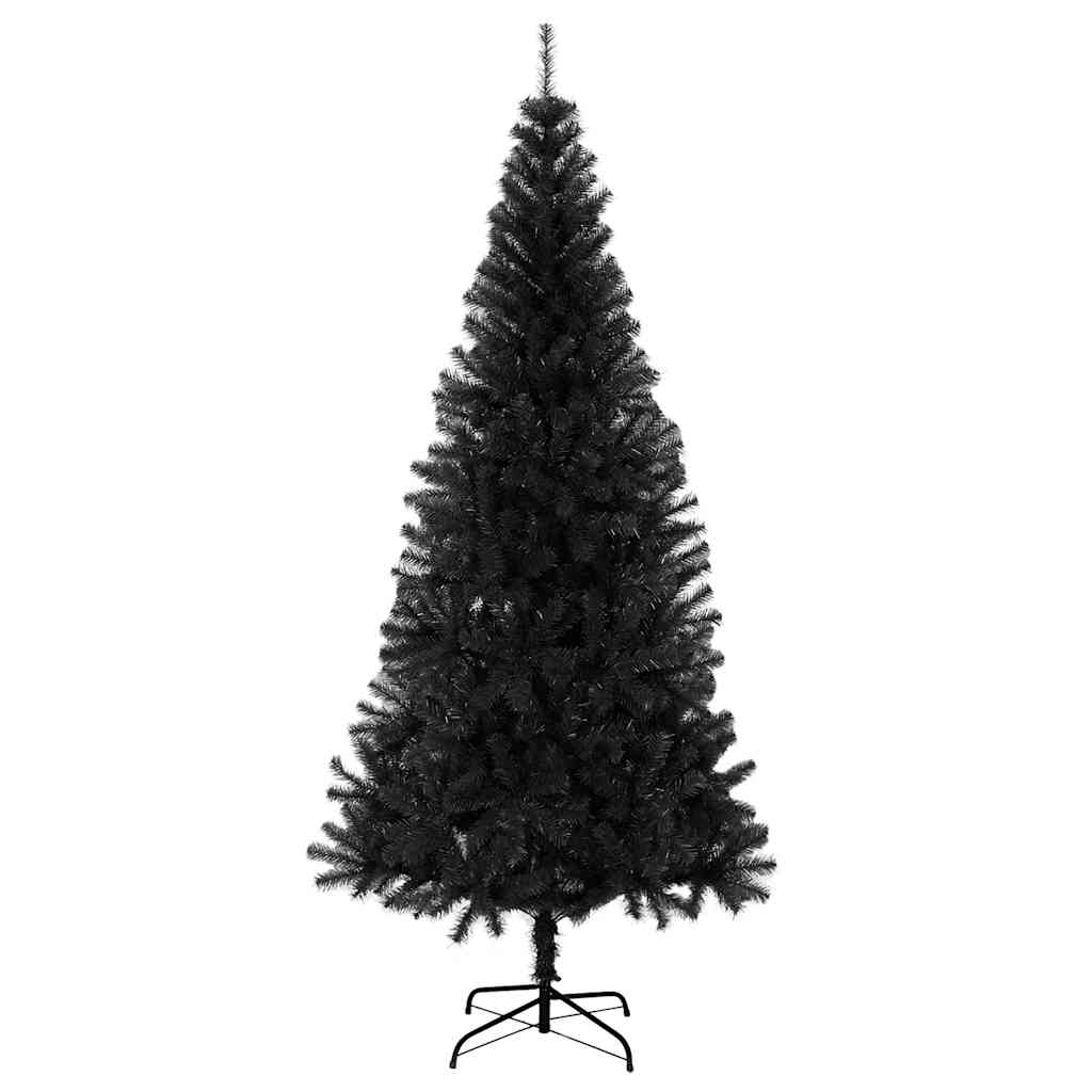 vidaXL Artificial Christmas Tree with Stand Black 180 cm PVC