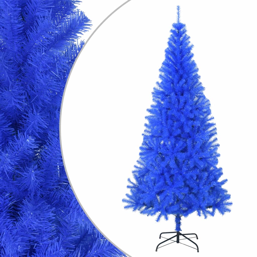 vidaXL Artificial Christmas Tree with Stand Blue 180 cm PVC