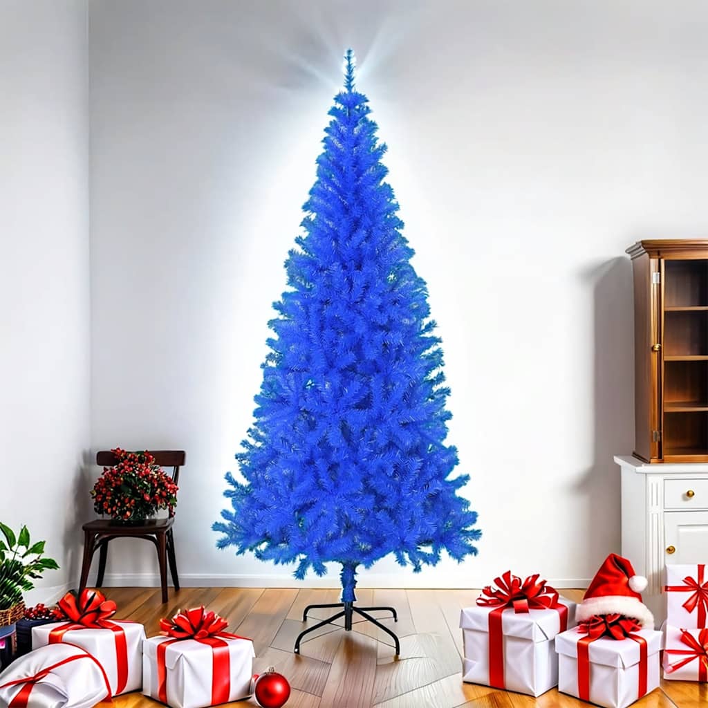 vidaXL Artificial Christmas Tree with Stand Blue 180 cm PVC