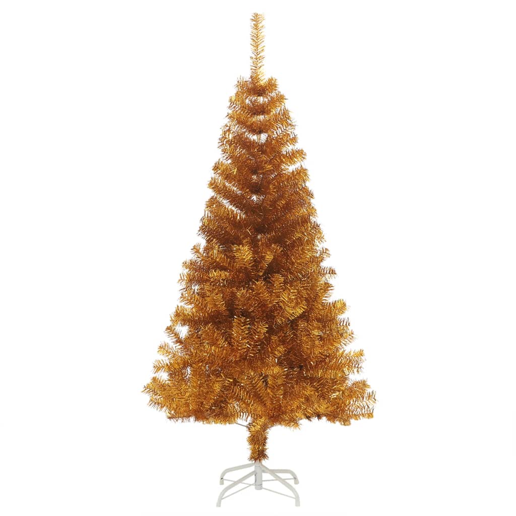 vidaXL Artificial Christmas Tree with Stand Gold 150 cm PET