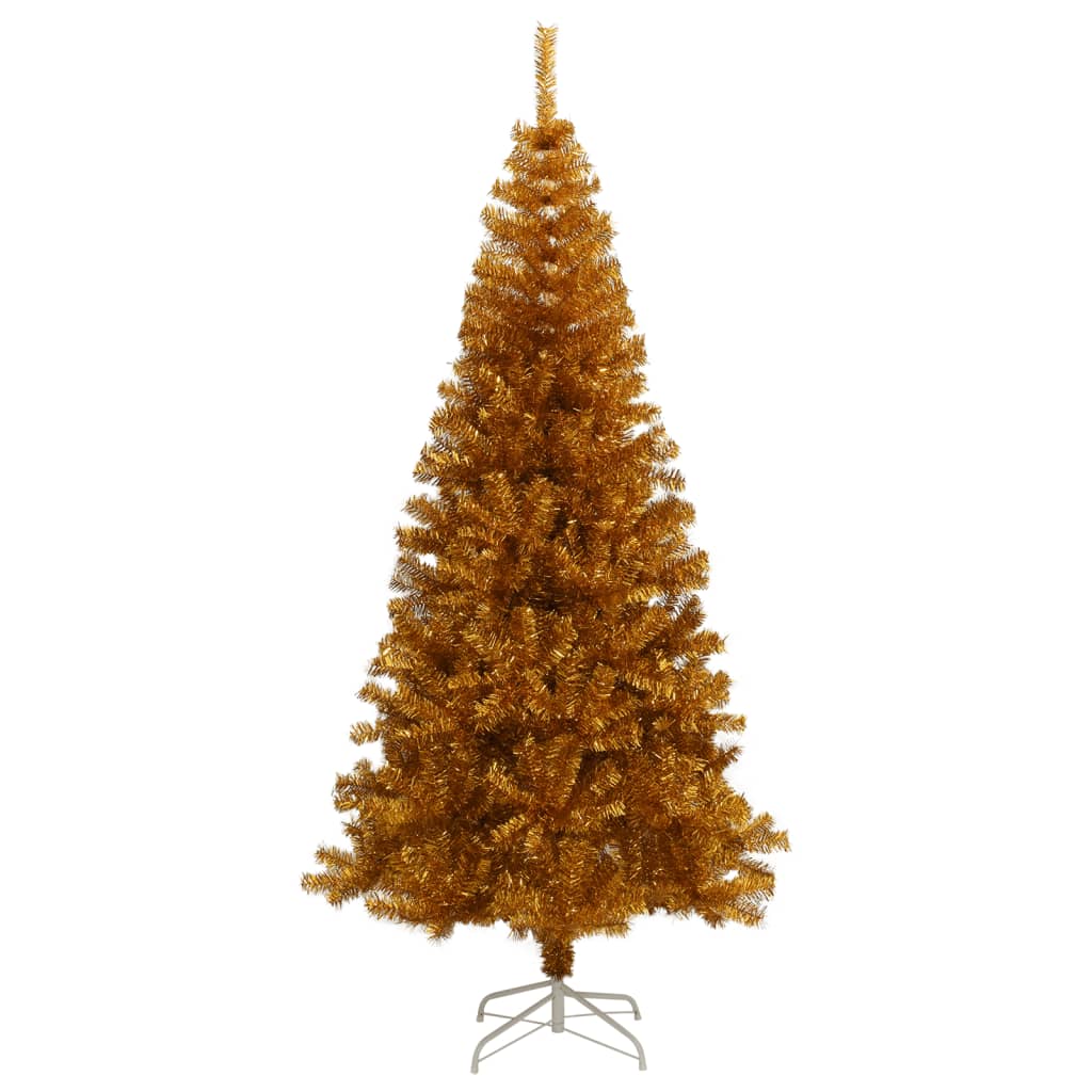 vidaXL Artificial Christmas Tree with Stand Gold 210 cm PET