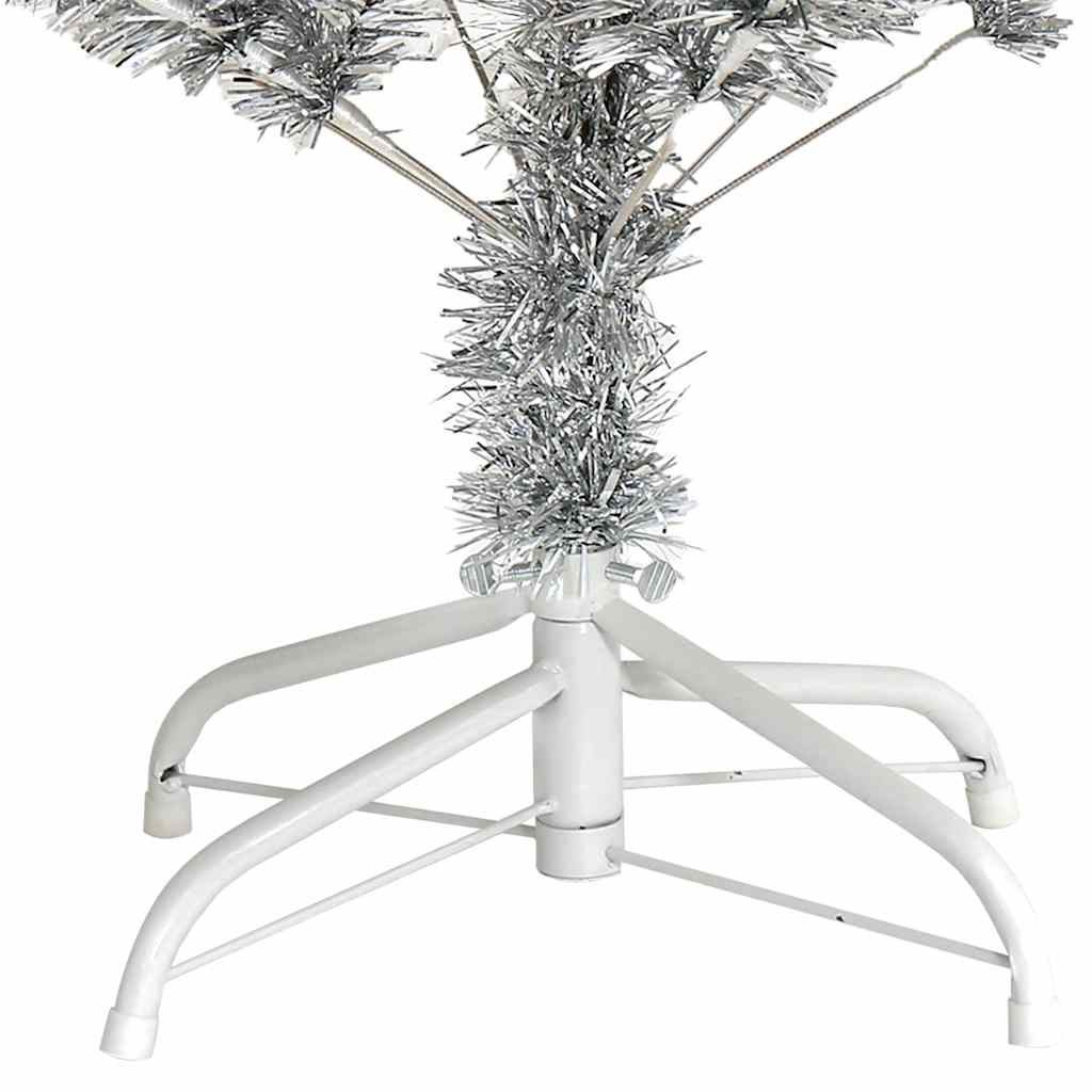 vidaXL Artificial Christmas Tree with Stand Silver 150 cm PET