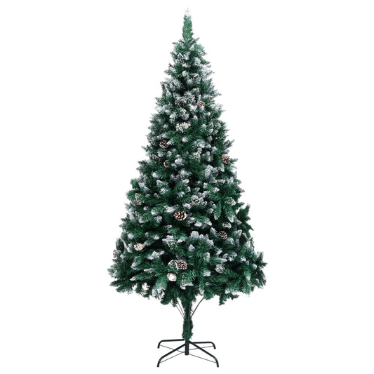 Christmas Tree | Green and white | PVC, steel | 210 cm