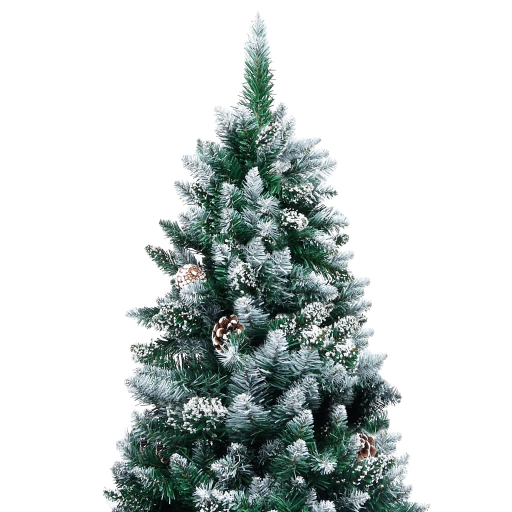 vidaXL Artificial Christmas Tree with Pine Cones and White Snow 240 cm