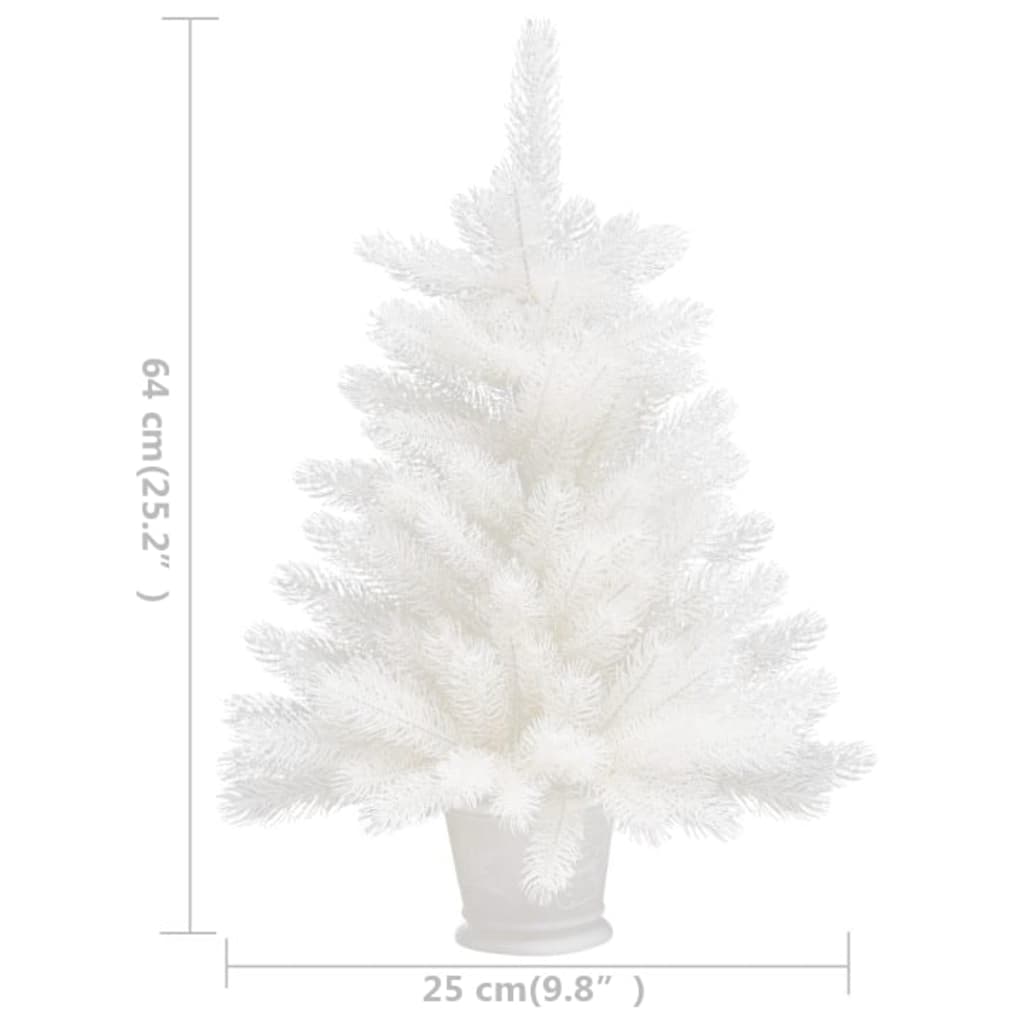 vidaXL Artificial Christmas Tree Lifelike Needles White 65 cm