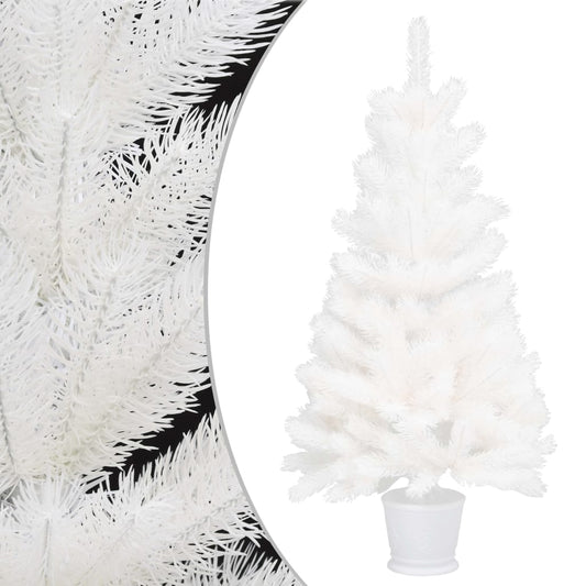 vidaXL Artificial Christmas Tree Lifelike Needles White 90 cm