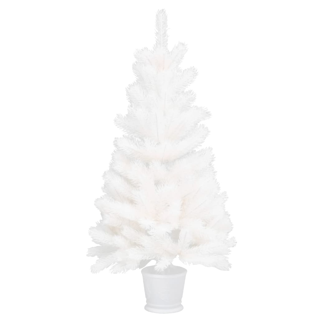 vidaXL Artificial Christmas Tree Lifelike Needles White 90 cm