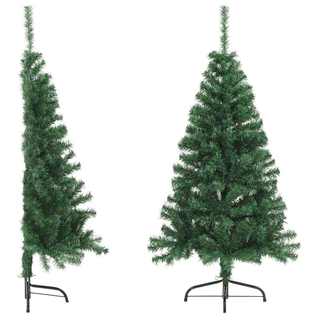 vidaXL Artificial Half Christmas Tree with Stand Green 150 cm PVC