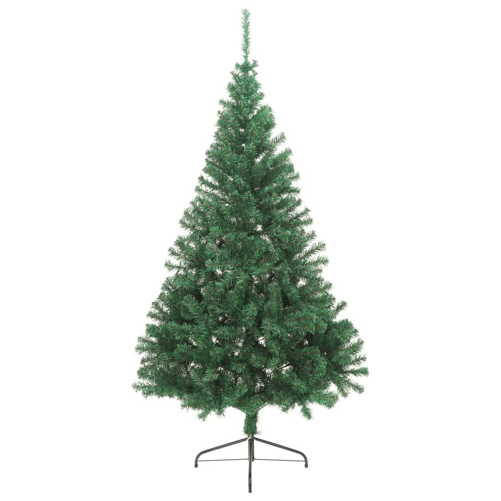 vidaXL Artificial Half Christmas Tree with Stand Green 180 cm PVC