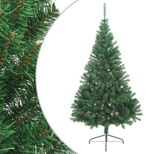 vidaXL Artificial Half Christmas Tree with Stand Green 210 cm PVC