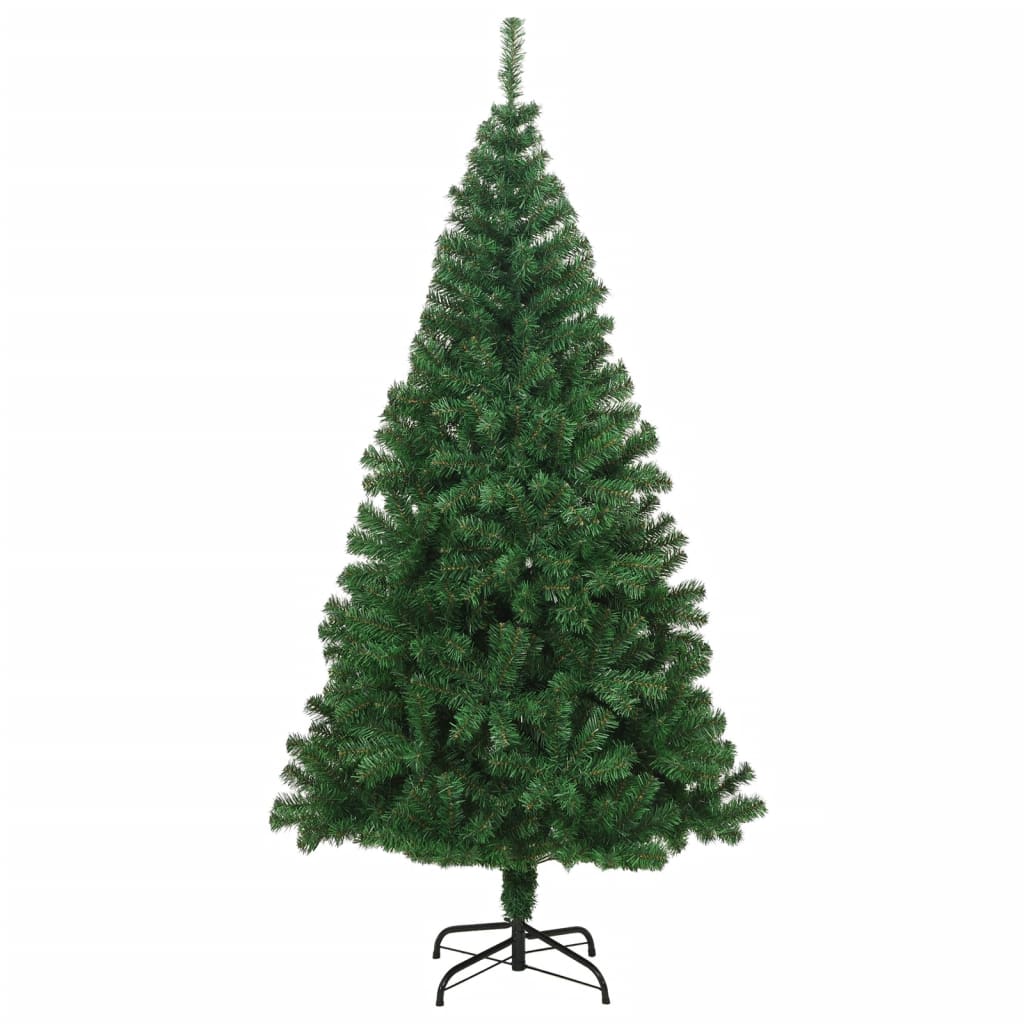 vidaXL Artificial Christmas Tree with Thick Branches Green 210 cm PVC