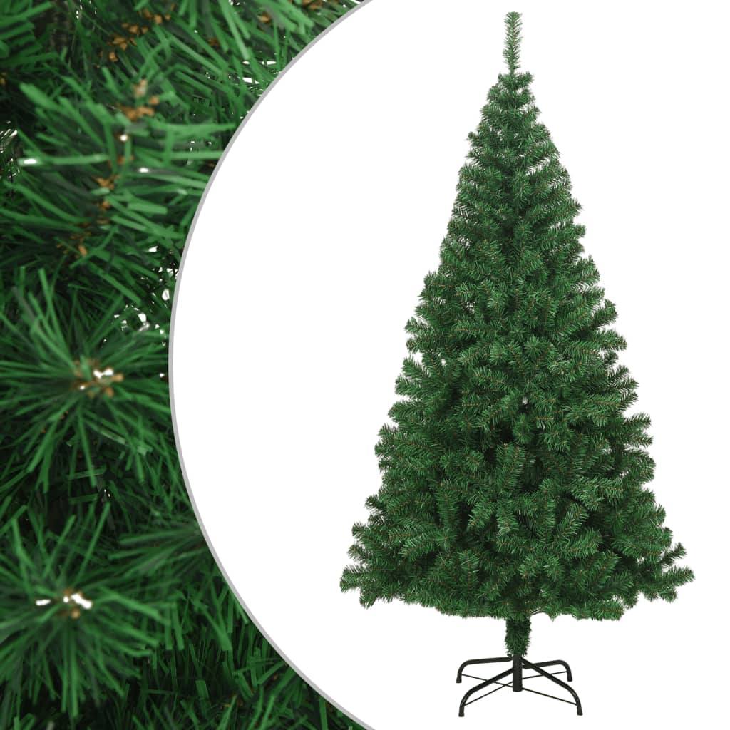 vidaXL Artificial Christmas Tree with Thick Branches Green 240 cm PVC