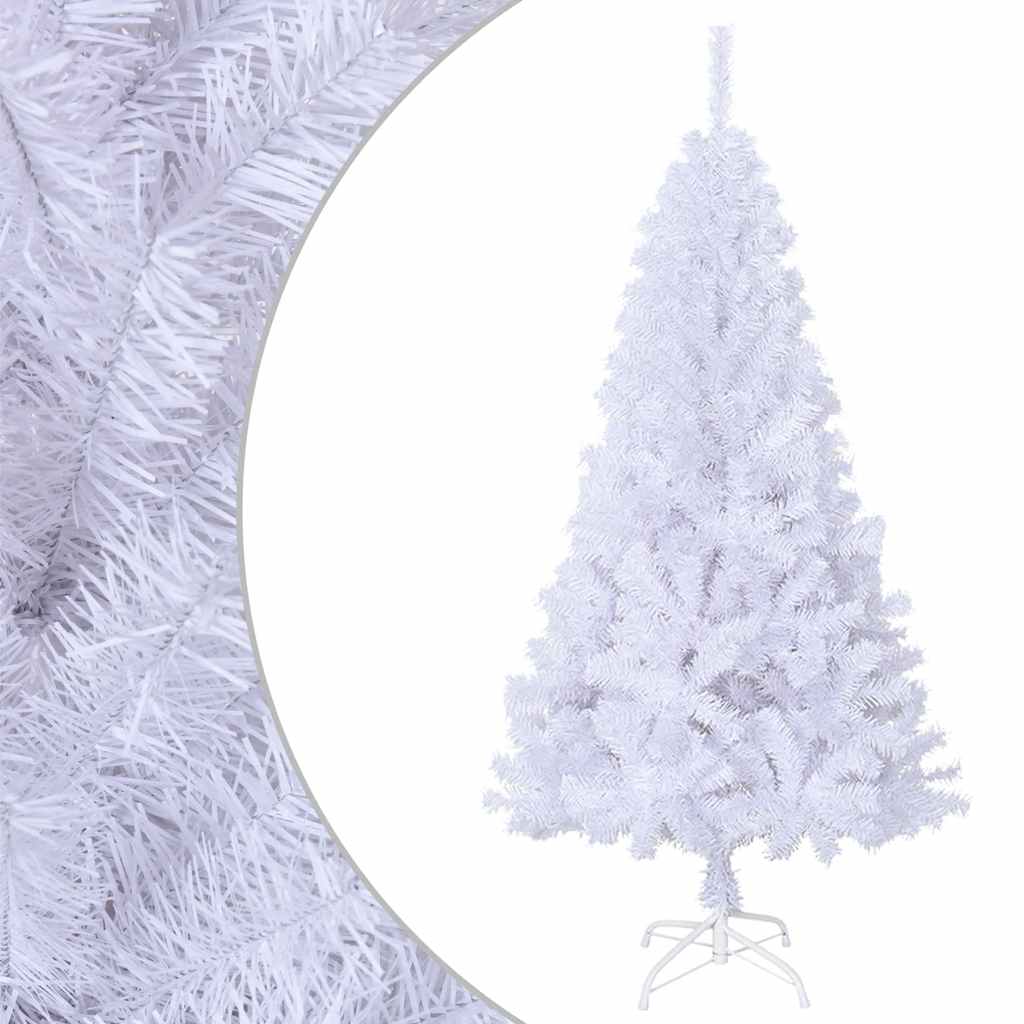 vidaXL Artificial Christmas Tree with Thick Branches White 150 cm PVC