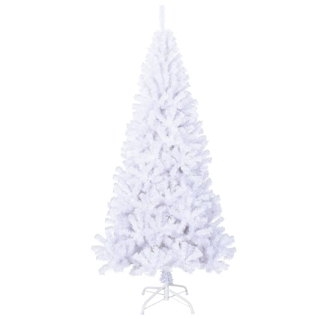 vidaXL Artificial Christmas Tree with Thick Branches White 180 cm PVC