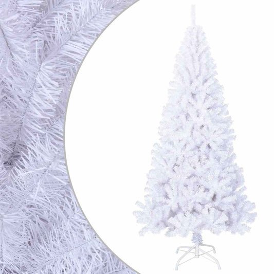 vidaXL Artificial Christmas Tree with Thick Branches White 210 cm PVC