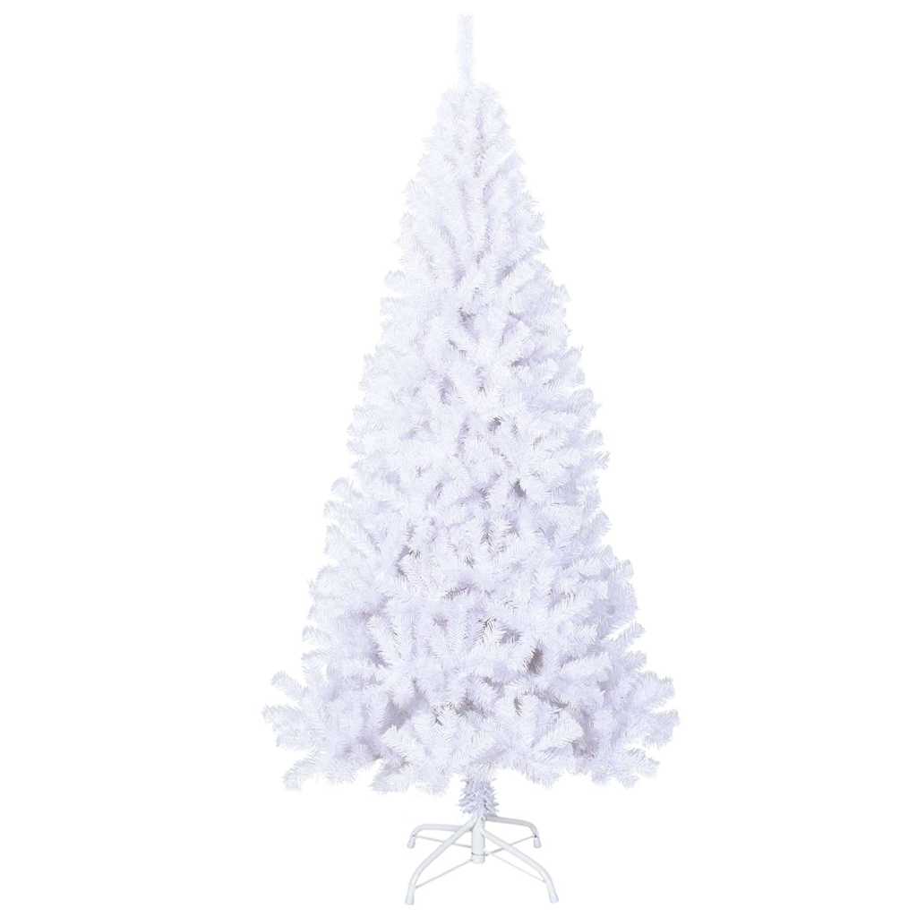 vidaXL Artificial Christmas Tree with Thick Branches White 210 cm PVC