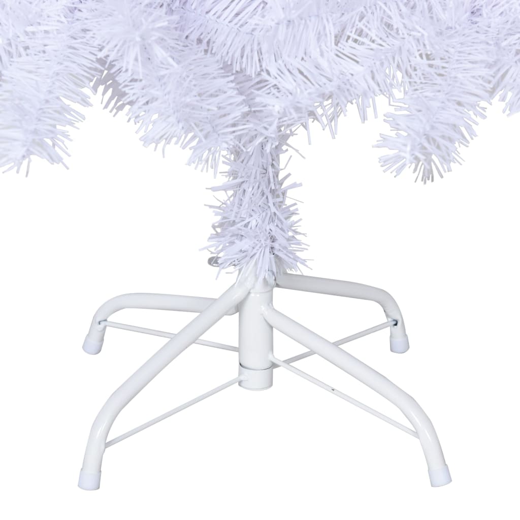 vidaXL Artificial Christmas Tree with Thick Branches White 240 cm PVC