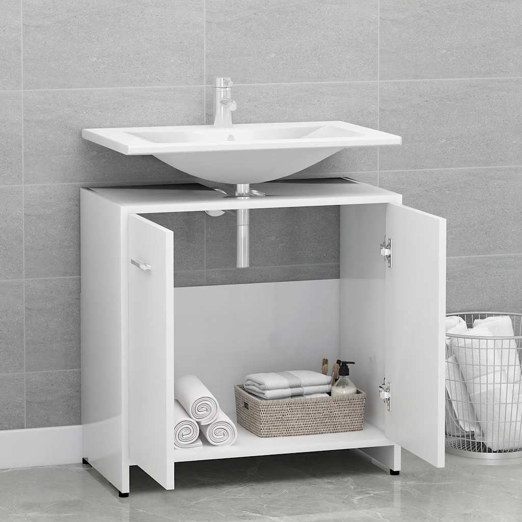 802570 vidaXL Bathroom Cabinet White 60x33x61 cm Engineered Wood
