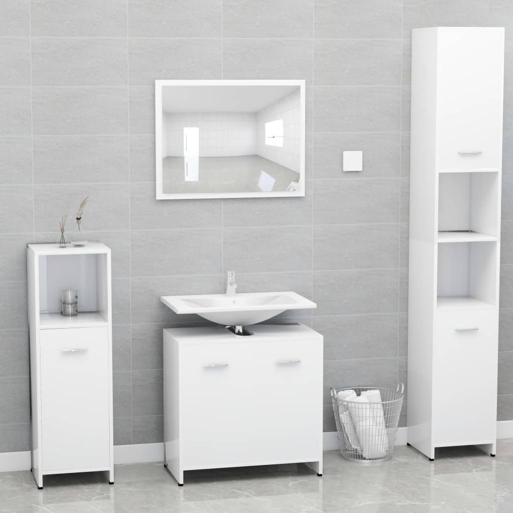 vidaXL Bathroom Cabinet White 60x33x61 cm Engineered Wood