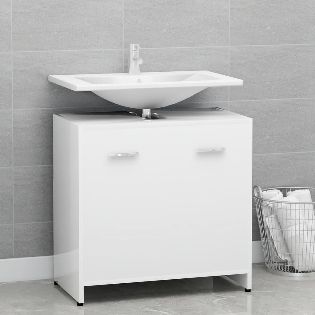 vidaXL Bathroom Cabinet White 60x33x61 cm Engineered Wood