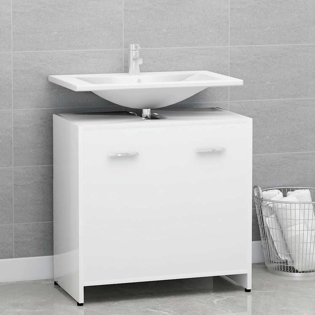 802570 vidaXL Bathroom Cabinet White 60x33x61 cm Engineered Wood