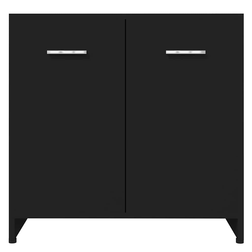 vidaXL Bathroom Cabinet Black 60x33x61 cm Engineered Wood