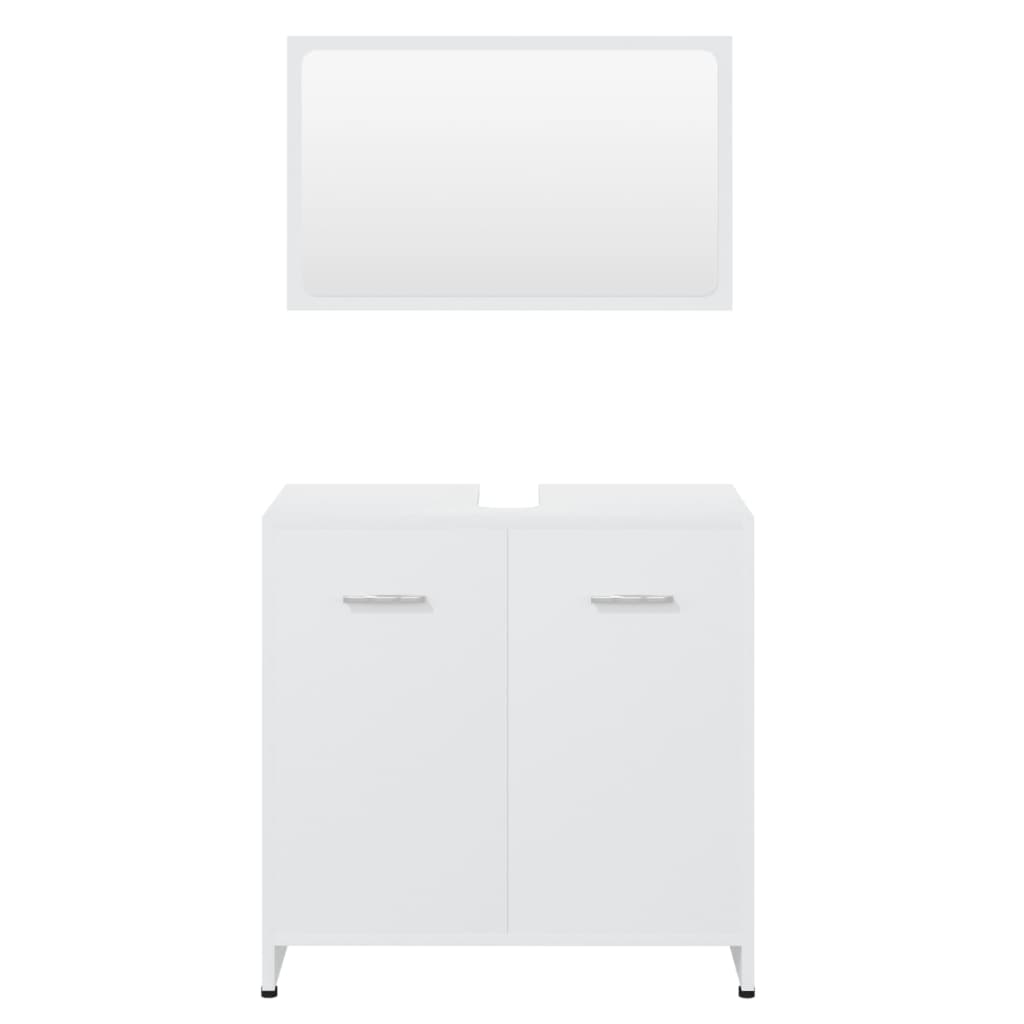 vidaXL Bathroom Furniture Set White Engineered Wood