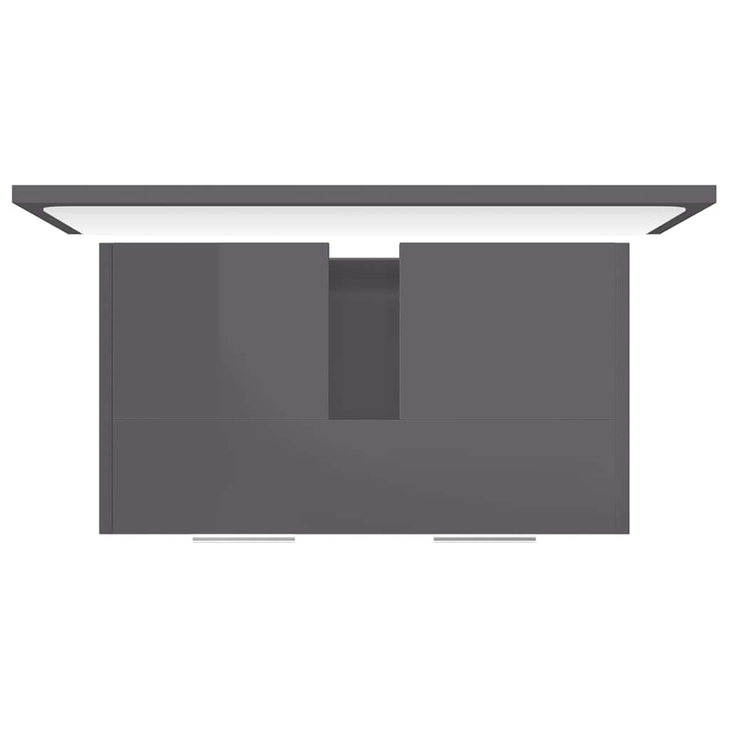 vidaXL Bathroom Furniture Set High Gloss Grey Engineered Wood