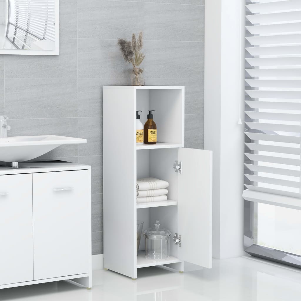 802588 vidaXL Bathroom Cabinet White 30x30x95 cm Engineered Wood