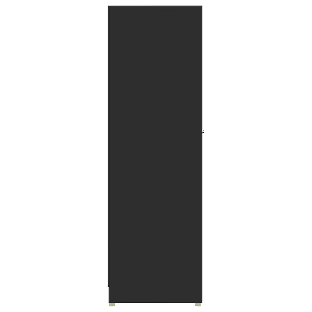 802589 vidaXL Bathroom Cabinet Black 30x30x95 cm Engineered Wood