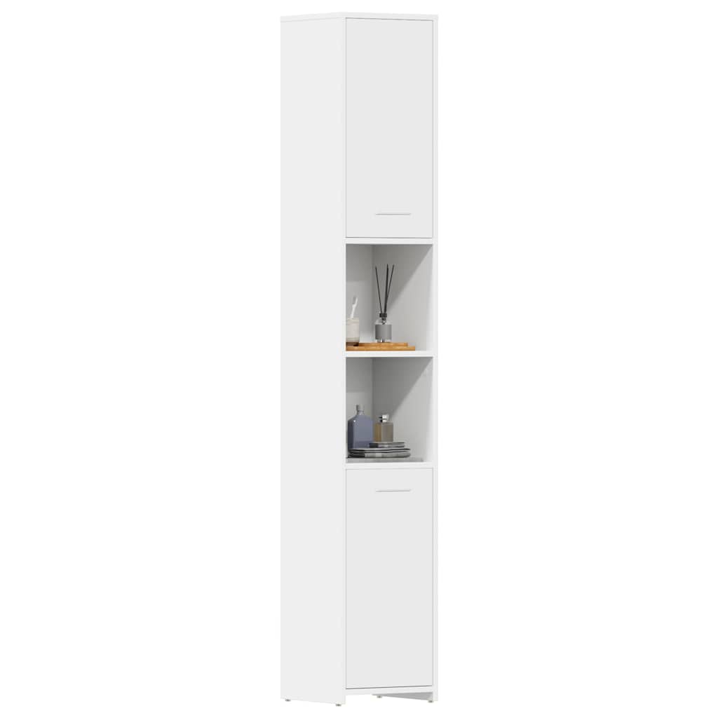 802597 vidaXL Bathroom Cabinet White 30x30x183,5 cm Engineered Wood
